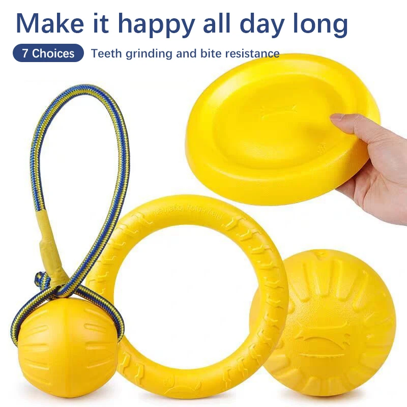 Suction Cup Dog Tug Toy - Bola mainan anjing pelatihan cincin tarik