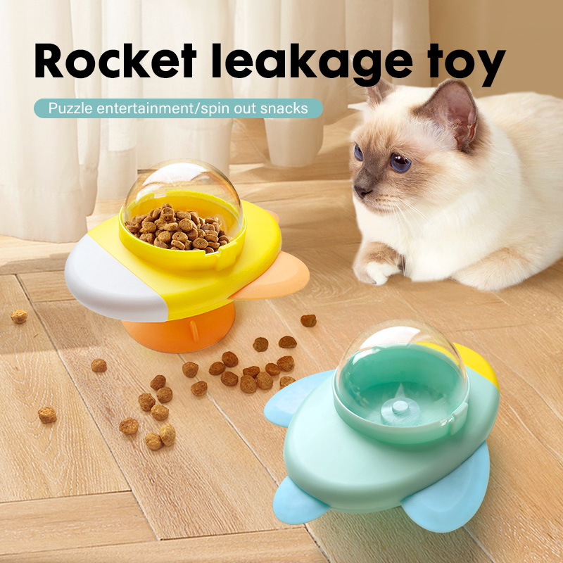 Dog Puzzle Feeder Toy - Mainan Interaktif Kucing, Mainan Makanan Putar