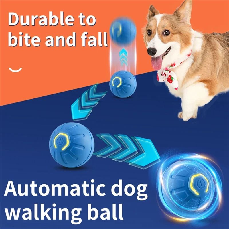 Automatic Moving Dog Ball - AT84-2PCS Bola Anjing Pintar Elektronik Interaktif,