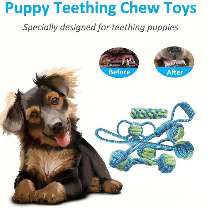7 Buah Mainan Simpul Interakti - Dog Rope Toy Aggressive Chewers ulasan dan harga
