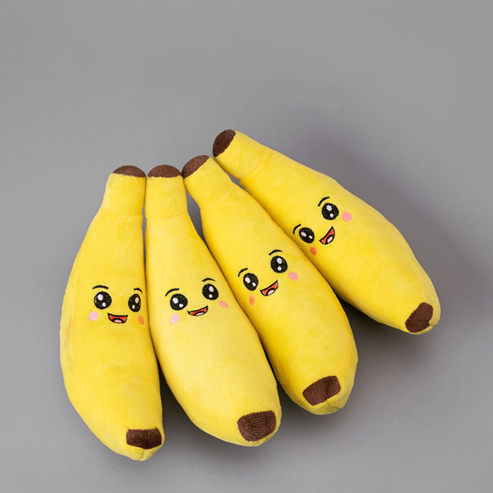 Mainan Anjing Plush Pisang Ber - Interactive Squeaky Plush Dog Toy ulasan dan harga