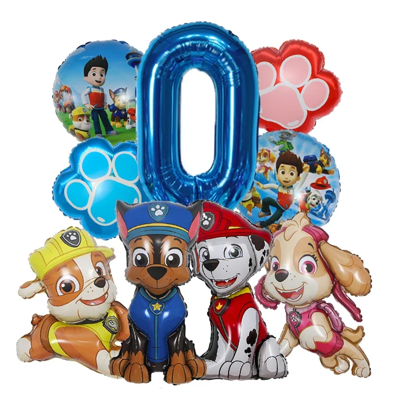 9pcs Balon Foil Kartun Paw Pat - Dog Toys ulasan dan harga